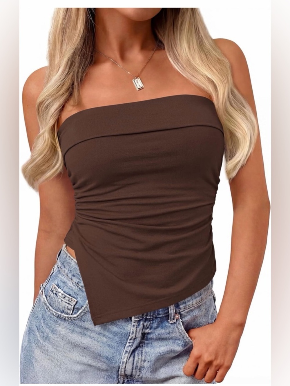 🆕Women’s Strapless Asymmetric Tube Top